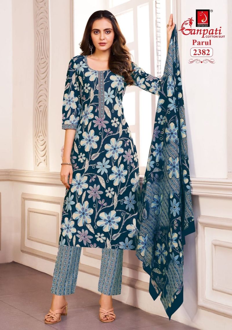 Ganpati Parul Vol 12 Readymade Pure Cotton Printed Kurti Set