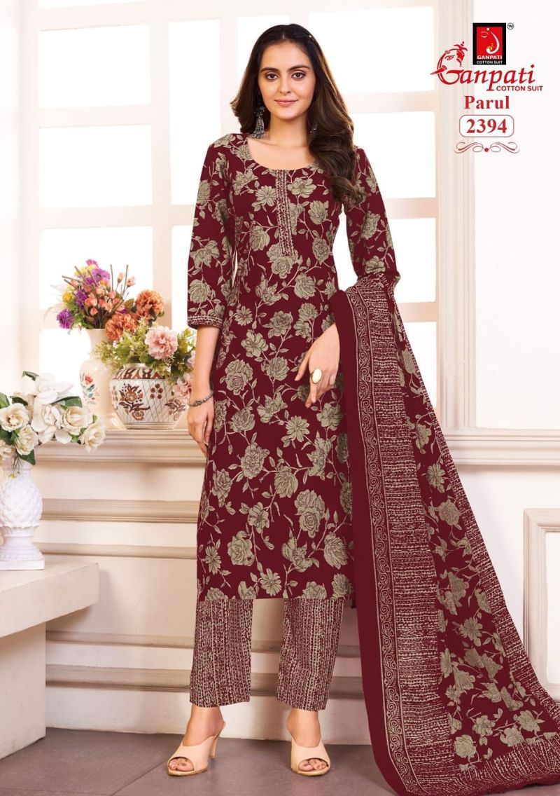 Ganpati Parul Vol 12 Readymade Pure Cotton Printed Kurti Set