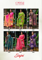 Ossm Sajni Silk Jacquard Printed Kurti Pant And Dupatta Collection