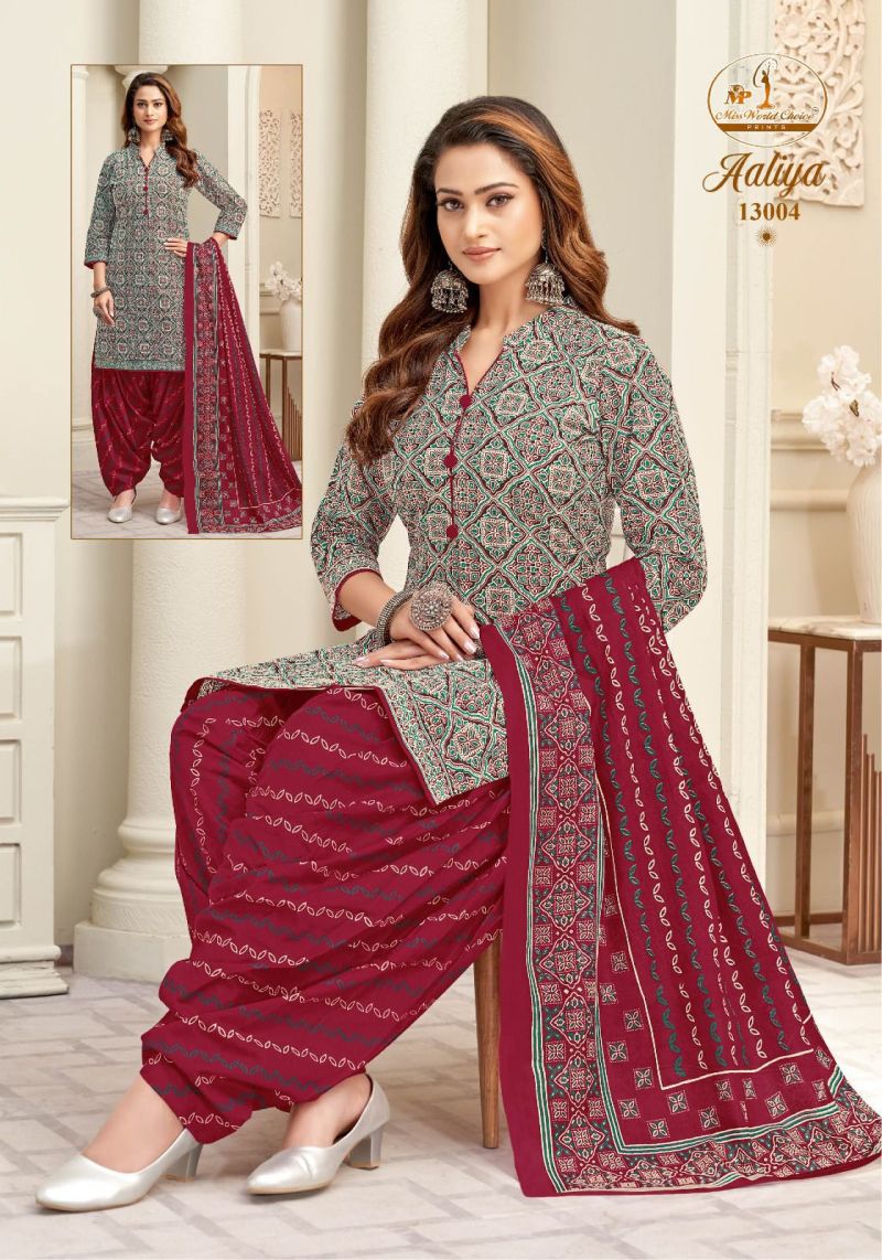 Miss World Aaliya Vol 13 Readymade Cotton Printed Patiyala Dress