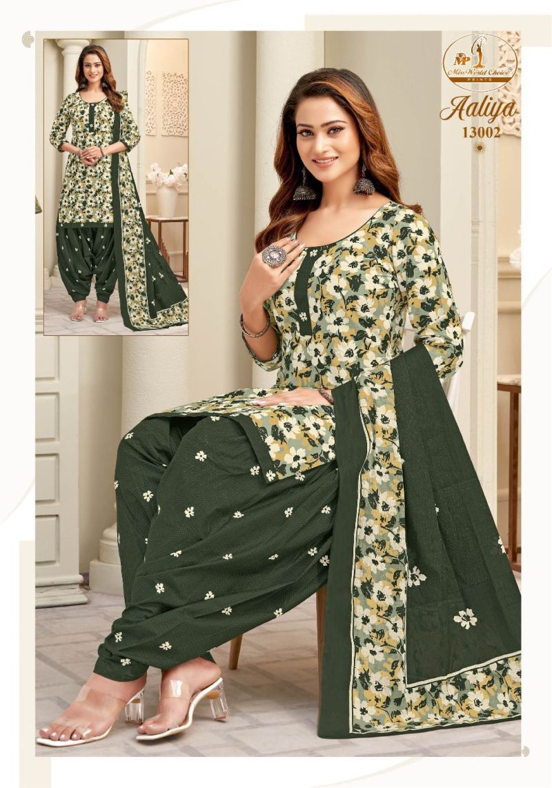 Miss World Aaliya Vol 13 Readymade Cotton Printed Patiyala Dress