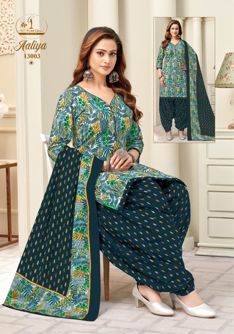 Miss World Aaliya Vol 13 Readymade Cotton Printed Patiyala Dress