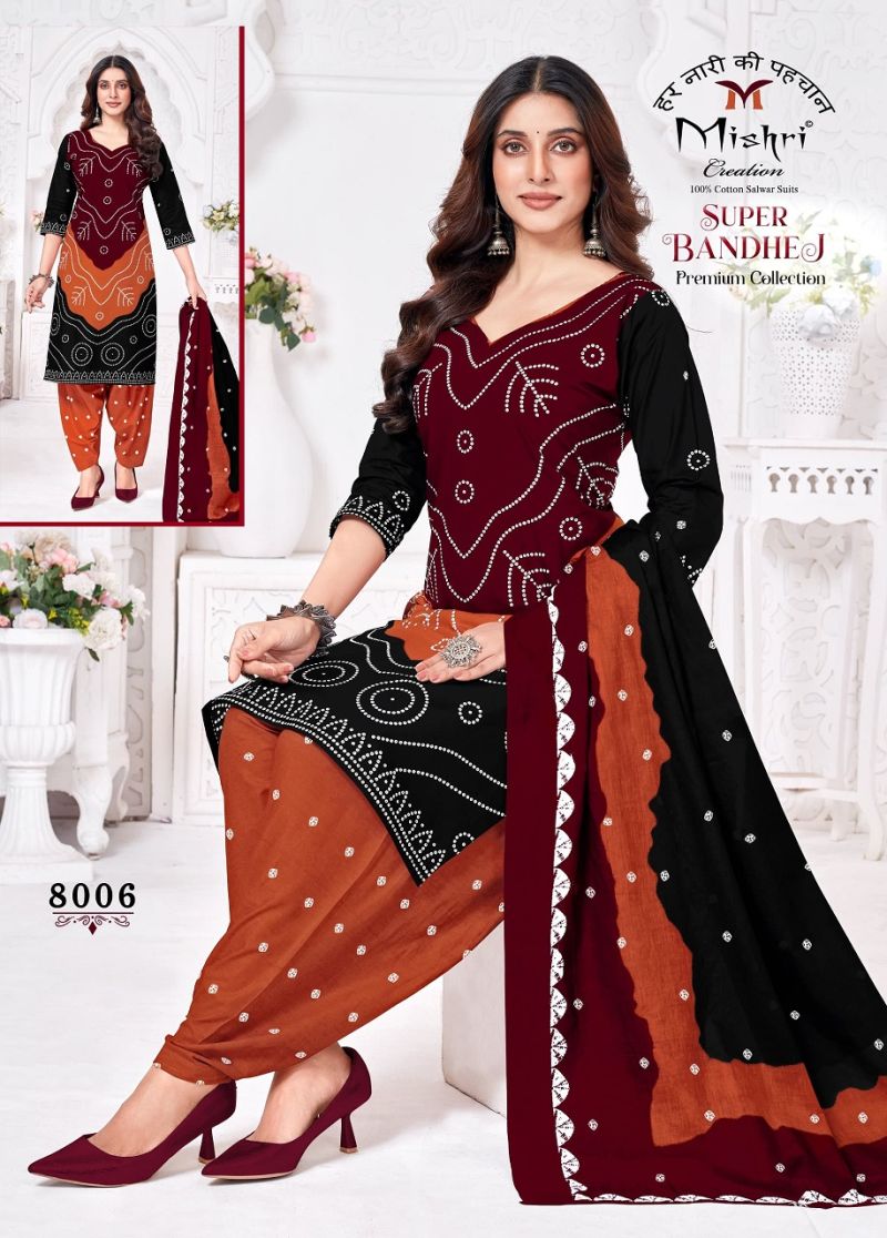 Mishri Super Bandhej Vol 8 Cotton Printed Dress Material