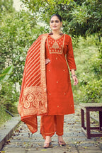 Ossm Monalisa Vol 7 Premium Roman Silk Kurti Set Collection