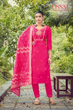 Ossm Monalisa Vol 7 Premium Roman Silk Kurti Set Collection