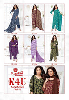 Kundan K4U Advance Vol 11 Cotton Printed Dress Material