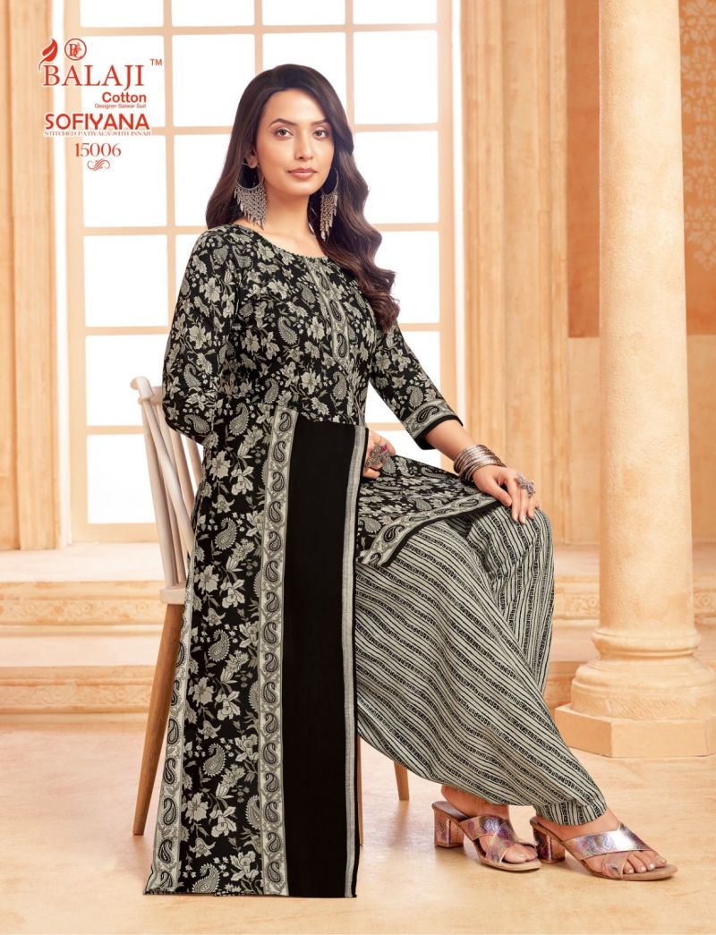 Balaji Sofiyana Vol 15 Readymade Cotton Printed Kurti Set
