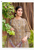 Alok Radhika Jam Cotton Foil Print Embroidery Work Dress Material