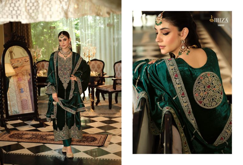 Ibiza Sephora Viscose Velvet Embroidery Work Salwar Kameez Suits