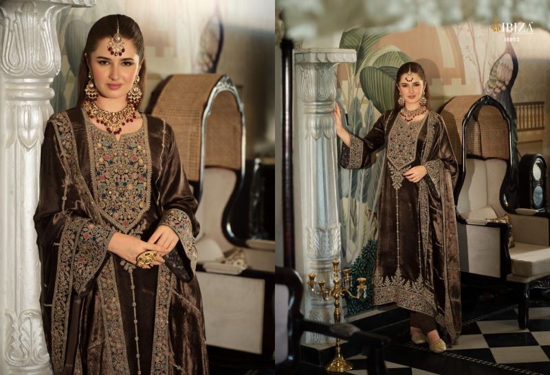 Ibiza Sephora Viscose Velvet Embroidery Work Salwar Kameez Suits