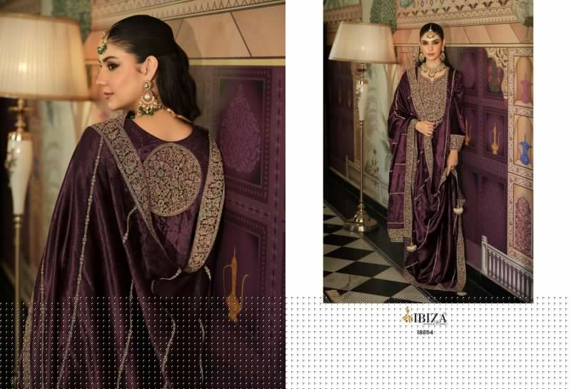 Ibiza Sephora Viscose Velvet Embroidery Work Salwar Kameez Suits