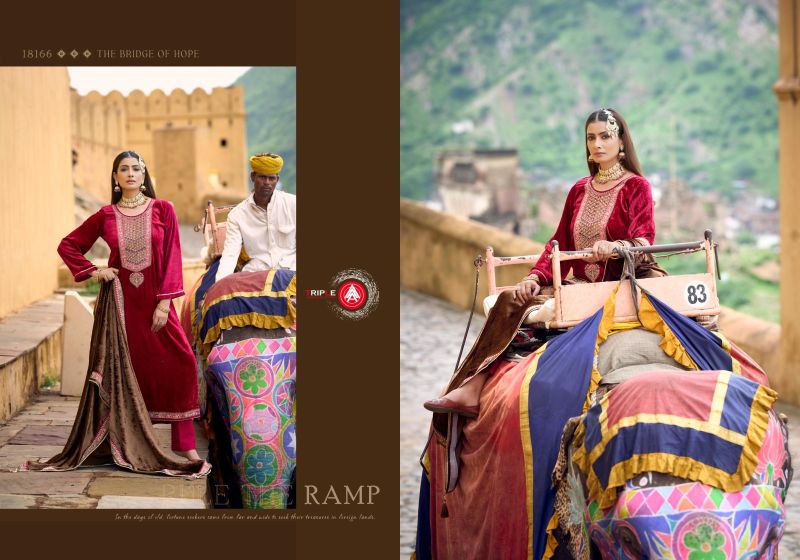 Triple Aaa Iconblast Viscose Velvet Work Designer Salwar Kameez