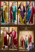 Triple Aaa Iconblast Viscose Velvet Work Designer Salwar Kameez
