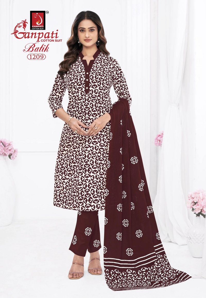 Ganpati Batik Vol 12 Readymade Pure Cotton Batik Printed Kurti Set Collection