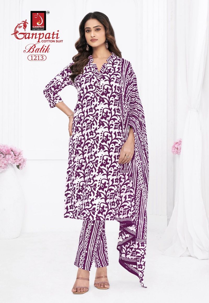 Ganpati Batik Vol 12 Readymade Pure Cotton Batik Printed Kurti Set Collection
