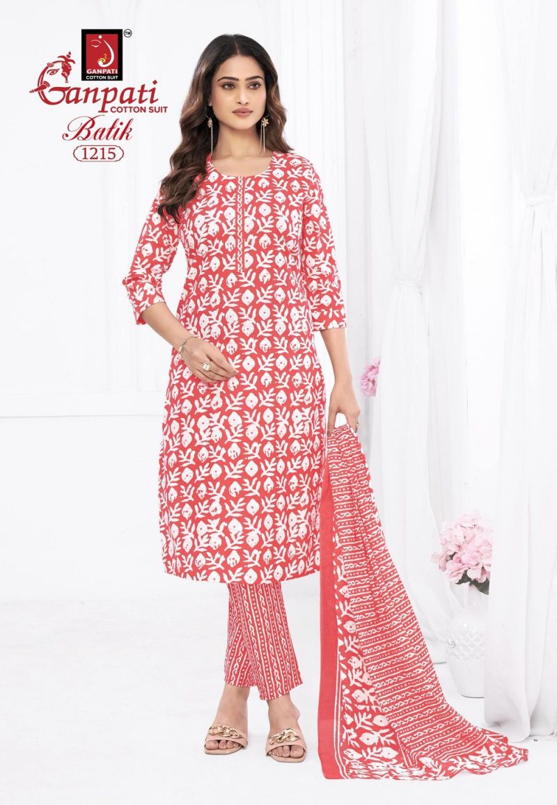 Ganpati Batik Vol 12 Readymade Pure Cotton Batik Printed Kurti Set Collection