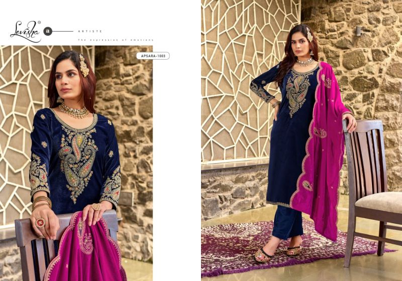 Levisha Apsara Velvet Pakistani Dress Material Collection