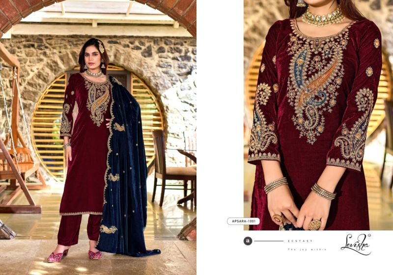 Levisha Apsara Velvet Pakistani Dress Material Collection