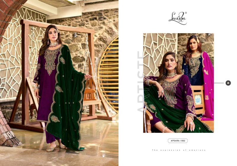 Levisha Apsara Velvet Pakistani Dress Material Collection