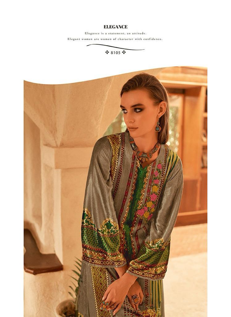 Aiqa The New Vintage Velvet Digital Print Fancy Work Salwar Kameez Suits