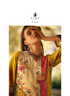Aiqa The New Vintage Velvet Digital Print Fancy Work Salwar Kameez Suits