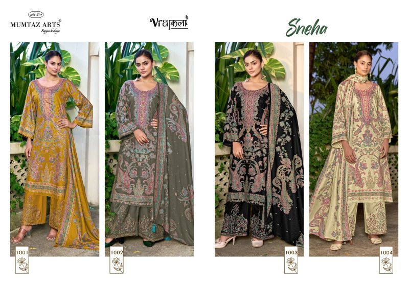 Mumtaz Sneha Viscose Pashmina Digital Printed Dress Material Collection