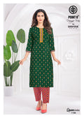 Deeptex Queen India Vol 11 Readymade Cotton Printed Kurti With Pant