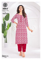 Deeptex Queen India Vol 11 Readymade Cotton Printed Kurti With Pant