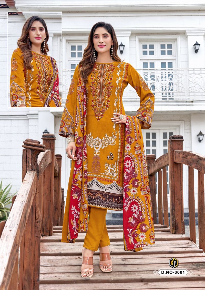 Keval Jazmin Vol 3 Cotton Embroidered Work Dress Material Collection