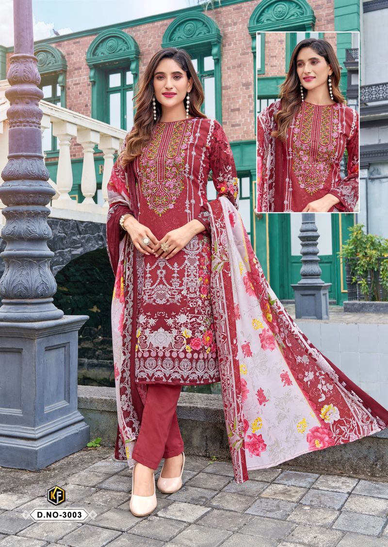 Keval Jazmin Vol 3 Cotton Embroidered Work Dress Material Collection