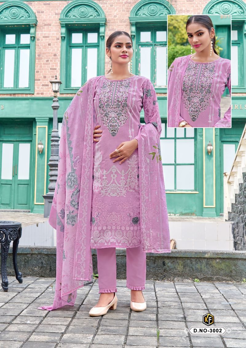 Keval Jazmin Vol 3 Cotton Embroidered Work Dress Material Collection