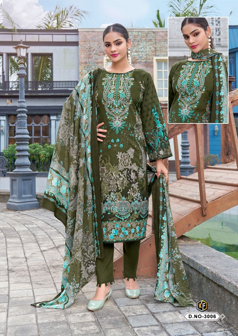 Keval Jazmin Vol 3 Cotton Embroidered Work Dress Material Collection
