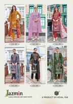 Keval Jazmin Vol 3 Cotton Embroidered Work Dress Material Collection