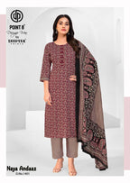 Deeptex Naya Andaaz Vol 14 Readymade Cotton Printed Kurti Set