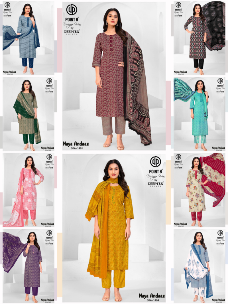 Deeptex Naya Andaaz Vol 14 Readymade Cotton Printed Kurti Set