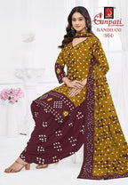 Ganpati Bandhani Vol 9 Cotton Printed Bandhej Dress Material