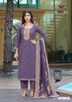 Woodee Hansika Viscose Vatican Threadwork Kurti Pant And Dupatta