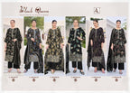 Alok Black Queen Rayon Printed Embroidery Dress Material