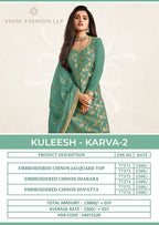 Vinay Kuleesh Karva Vol 2 Viscose Chinon Embroidered Salwar Kameez
