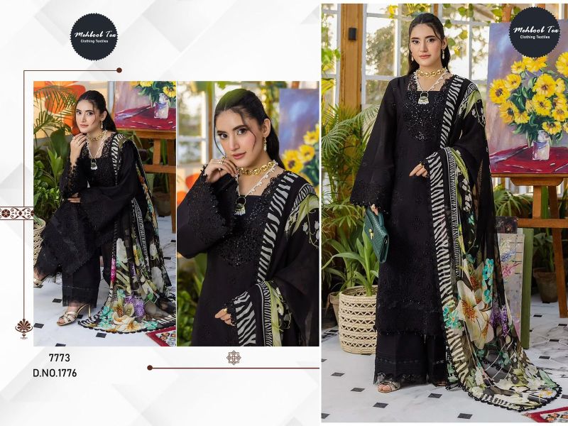 Mehboob Tex 1776 And 1777 Cotton Dupatta Cotton Pakistani Suits