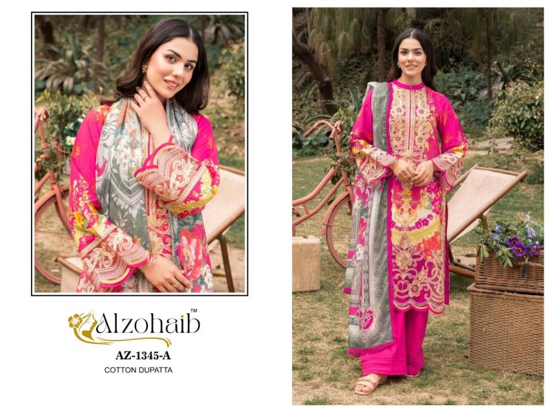 Alzohaib Iffat Chiffon Dupatta Cotton With Work Pakistani Salwar Suits