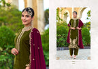 Levisha Aarushi Velvet Designer Embroidery Dress Material Collection