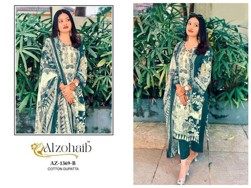 Alzohaib 1369 A To D Cotton Dupatta Cotton Pakistani Salwar Kameez