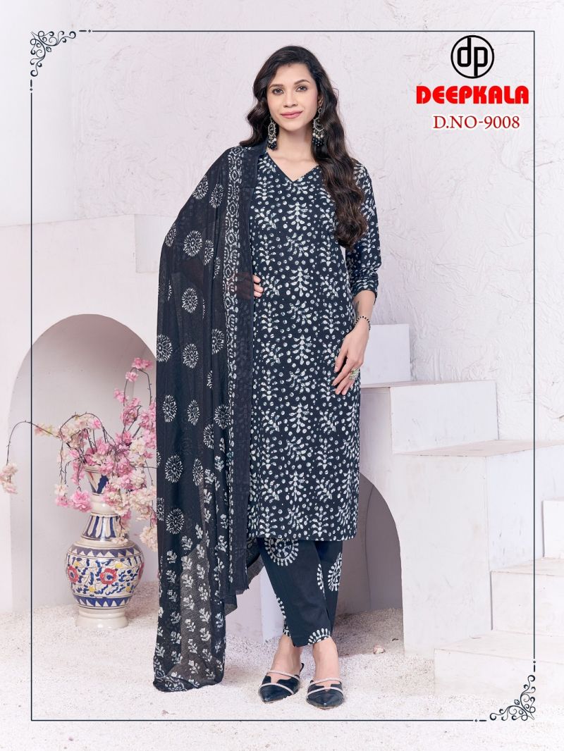 Deepkala Batik Special Vol 9 Readymade Kurti Pant With Dupatta