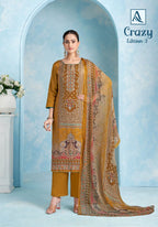Alok Crazy Edition 3 Viscose Maslin Designer Work Dress Material