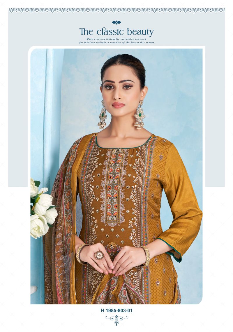 Alok Crazy Edition 3 Viscose Maslin Designer Work Dress Material