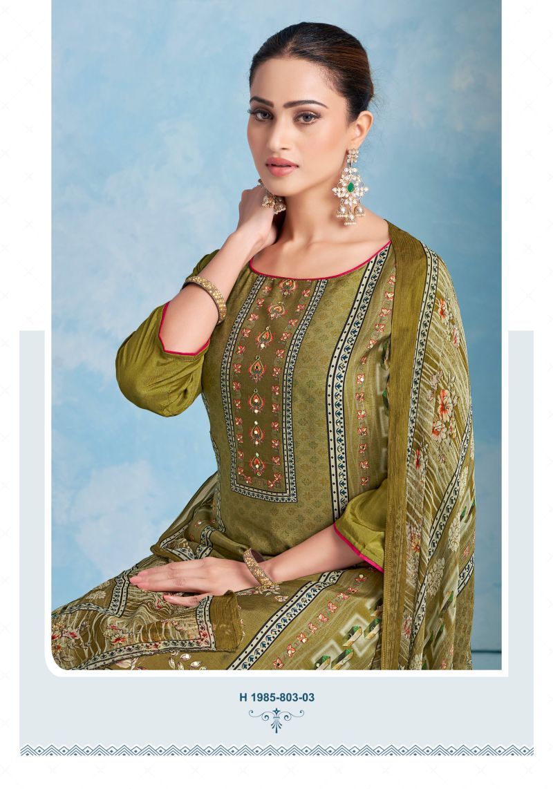Alok Crazy Edition 3 Viscose Maslin Designer Work Dress Material