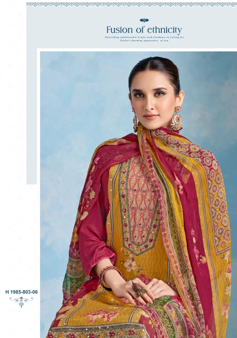 Alok Crazy Edition 3 Viscose Maslin Designer Work Dress Material