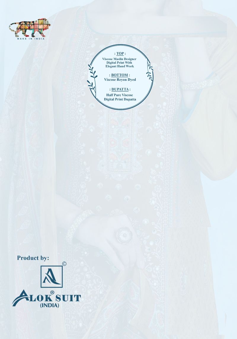 Alok Crazy Edition 3 Viscose Maslin Designer Work Dress Material