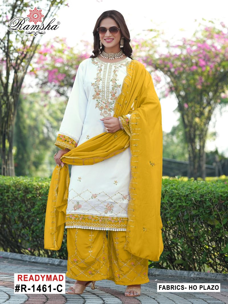 Ramsha R 1461 A To D Ho Embroidery Work Pakistani Salwar Kameez